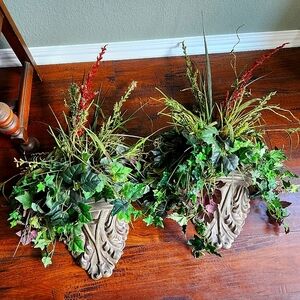 2 Faux arrangements with sconces